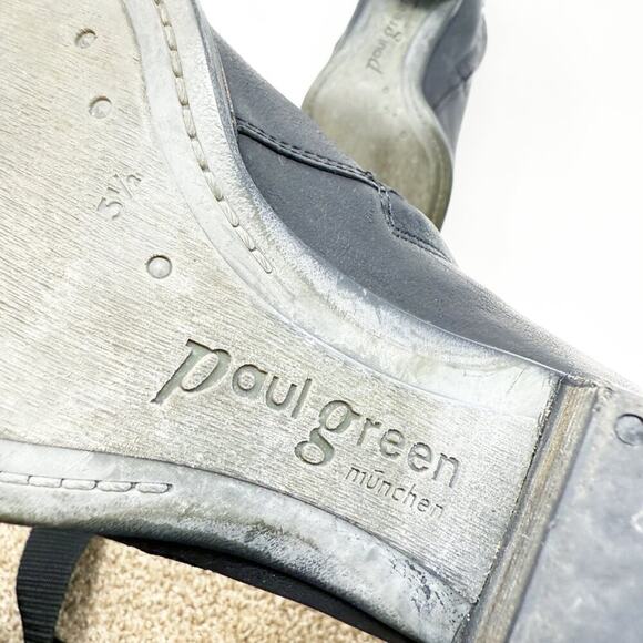 Paul Green Black Leather Ankle Booties Women's Sz 5.5UK Side Zip Made in Austria - Picture 8 of 9